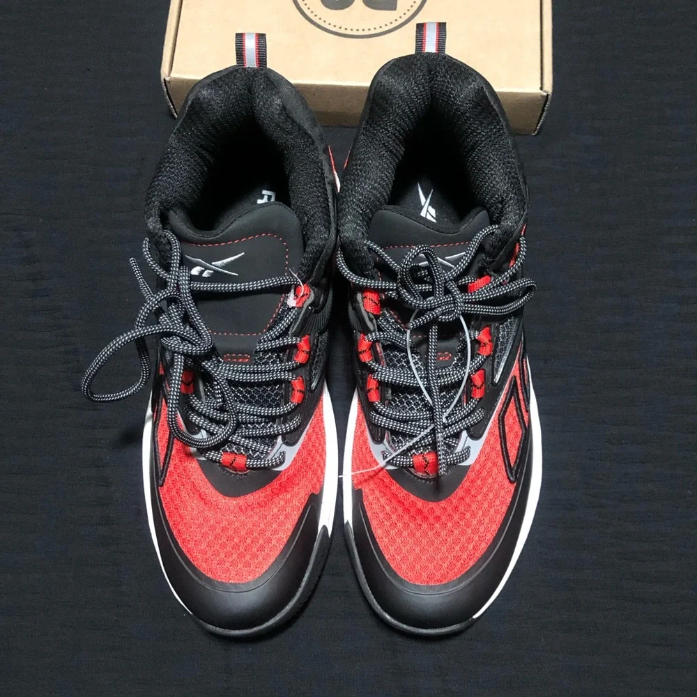 Reebok Men's Sneakers, Size 10, FFC0124581, Black/Red, Medium Width, Athletic